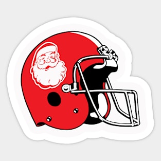 Classic Santa Football Helmet Sticker